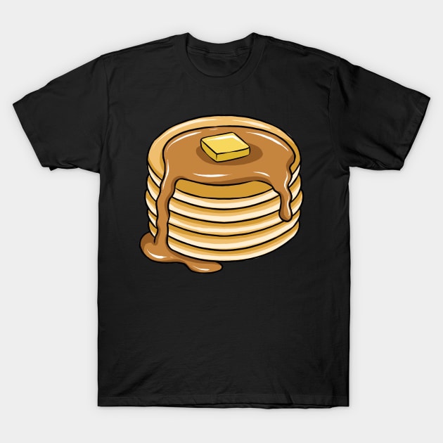 Pancake Stack With Maple Syrup T-Shirt by fromherotozero